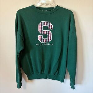 Vintage South Dakota Plaid Sweatshirt XL